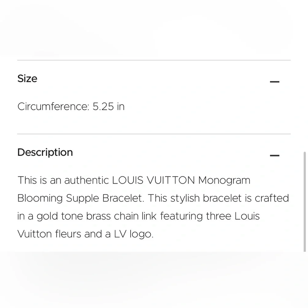 Louis Vuitton Monogram Charm Blooming Supple Bracelet | Gold - Picture 12 of 13